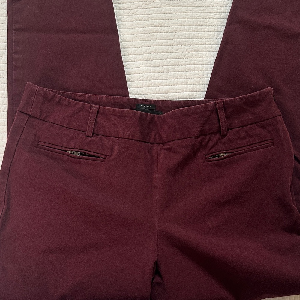 Talbots Chatham Velveteen Pants in Wine Size 10